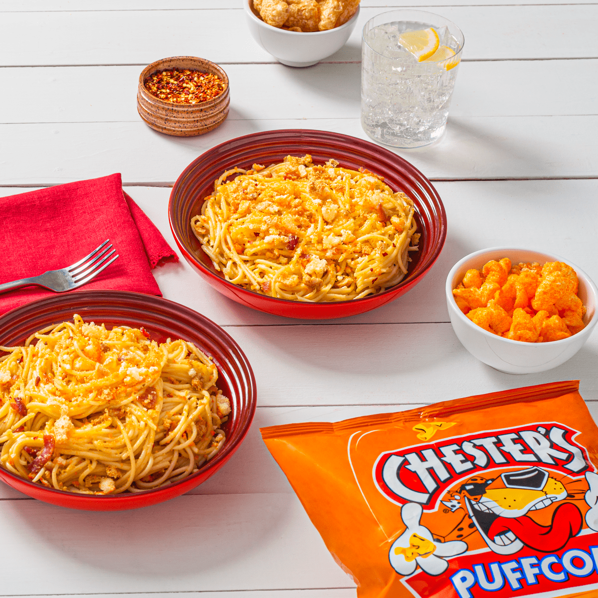BAKEN-ETS® and CHESTER'S® Spaghetti Carbonara