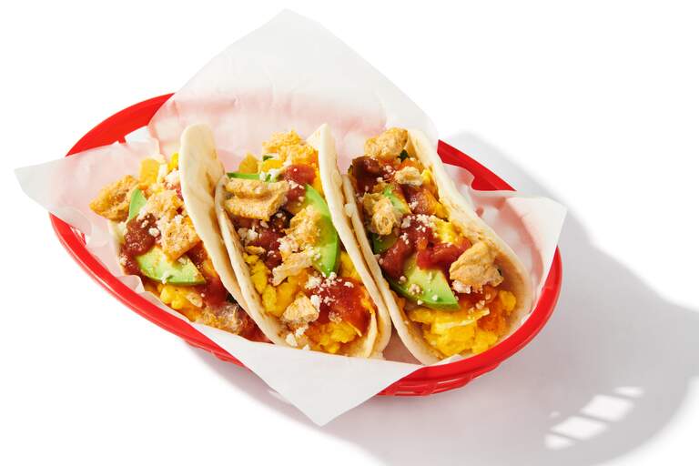Migas Breakfast Tacos with BAKEN-ETS® and Tostitos® Salsa